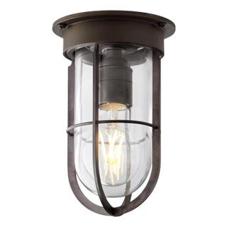 Tekna Docklight Ceiling Light With Dark Bronze Finish and Clear Glass For Sale