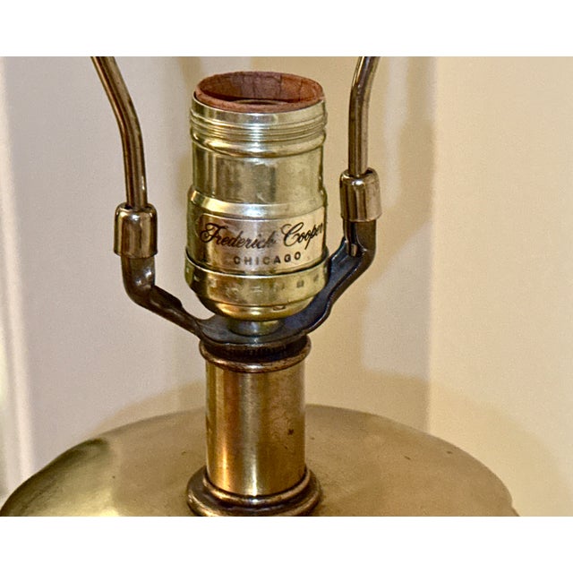 Mid 20th Century Frederick Cooper Brass Table Lamp For Sale In New York - Image 6 of 10