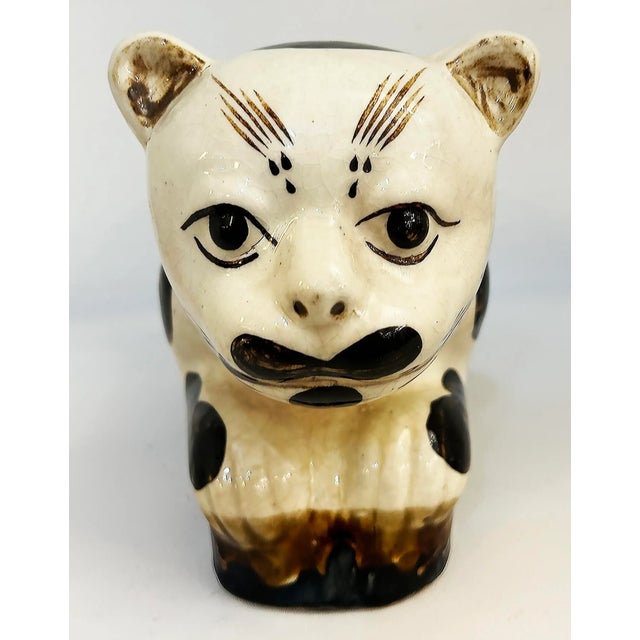 Chinese 19th-Century Porcelain Cizhou-Ware Cat "Pillow" For Sale - Image 4 of 8