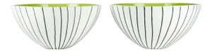 Large Italian Porcelain Deco Bowls - a Pair