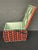 Red Red Plaid Woven Rattan Sewing Basket For Sale - Image 8 of 16