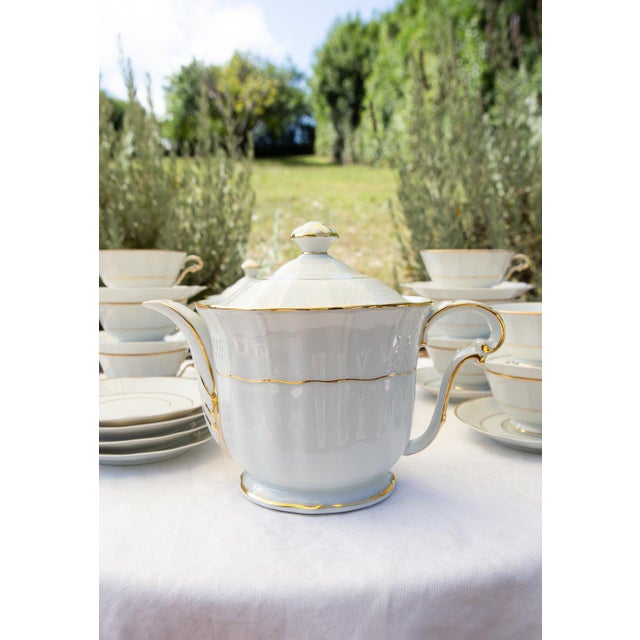 Porcelain Tea Set for 12 from Bernardaud Limoges, 1950s, Set of 27 For Sale - Image 9 of 10