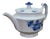 Mid 20th Century Denmark Royal Copenhagen 8503 Blue Flower Teapot Tea Coffee Pot Pitcher 9" For Sale