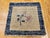 Ivory Vintage Chinese Art Deco Square Rug, Hand-Knotted Wool, Floral Pattern, Ivory & Blue, 14"x14" For Sale - Image 8 of 8
