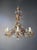 1950s Amber Crystal Glass Brass Flower Chandelier For Sale - Image 4 of 13