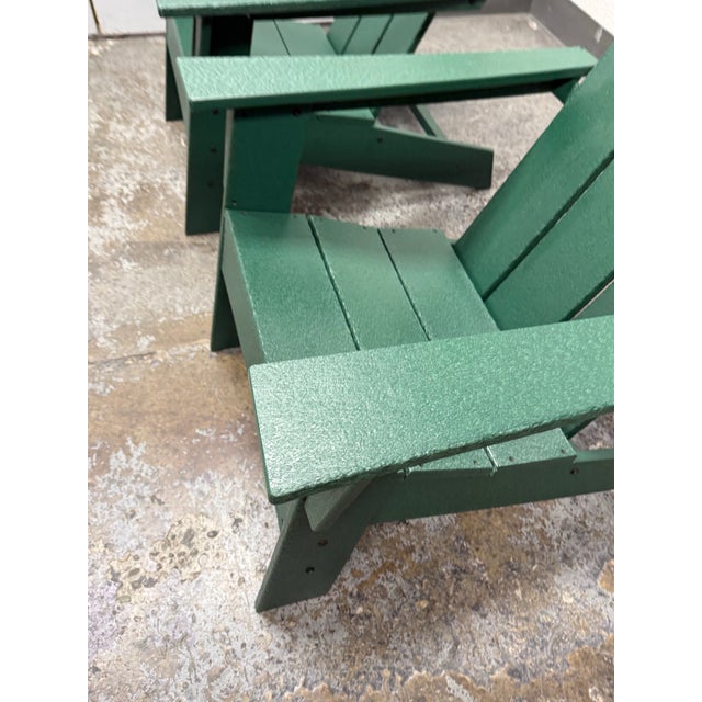 Polywood Modern Adirondack Chairs, Pair For Sale - Image 9 of 12
