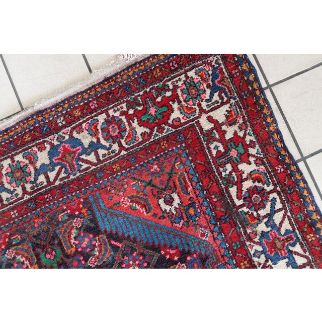 1960s, Handmade Vintage Persian Malayer Rug 4.2' X 7.1' For Sale - Image 15 of 17