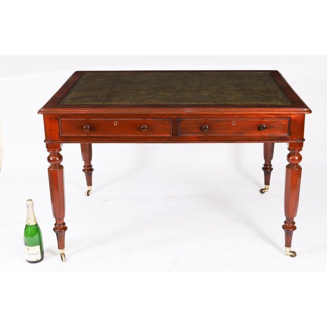 Antique 19th Century Victorian Partners Writing Desk For Sale - Image 16 of 18
