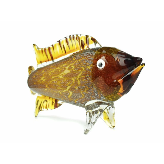 Murano Late 20th Century Large Italian Murano Fish Sculpture Glass Art For Sale - Image 4 of 9