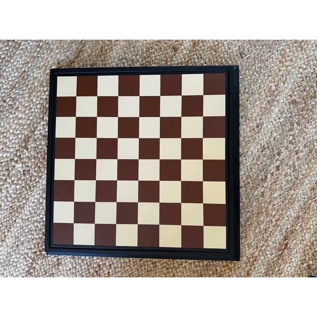 A superb example of British luxury craftsmanship, this Geoffrey Parker Staunton Leather Championship Chess Set blends the...