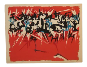 1955 Abex Abstract Expressionist Lithograph by Angelo Savelli