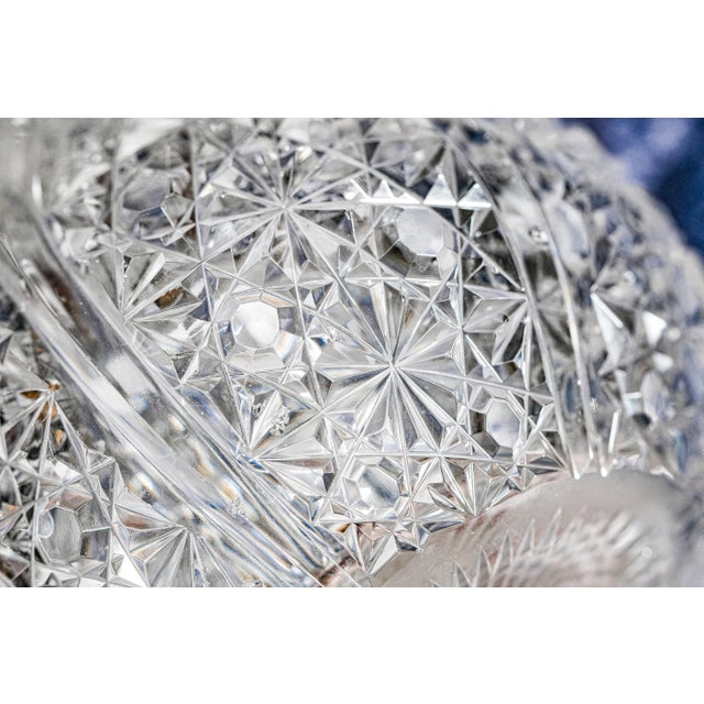 Brilliant Large Pair Crystal Scent Perfume Bottles Silver Stoppers Antique Victorian Vanity Dresser For Sale - Image 11 of 17