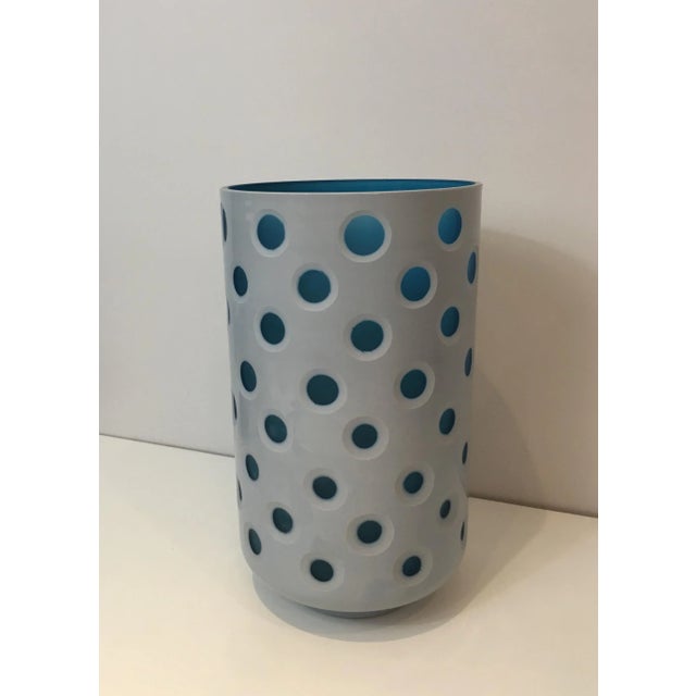 1970s Design Overlay Glass Vase, Italy, circa 1970 For Sale - Image 5 of 13