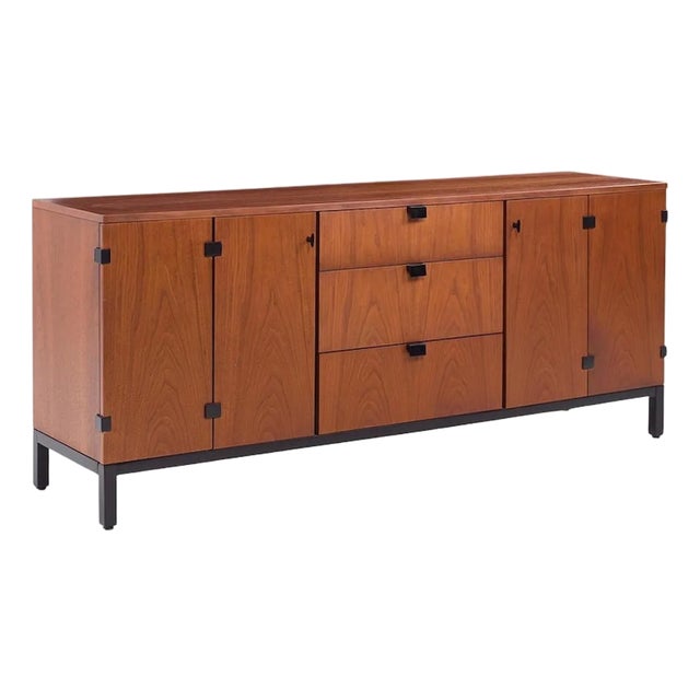 Milo Baughman for Directional Walnut Lowboy Dresser For Sale