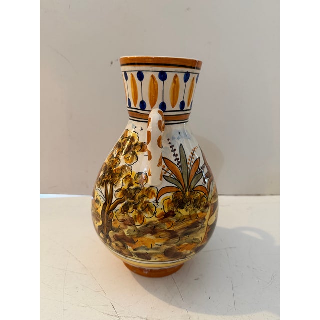 Ceramic Vintage Hand-Painted Ceramic Vessels Pair For Sale - Image 7 of 10