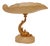 Footed Vase Gold Dolphin Decor, 1950s For Sale