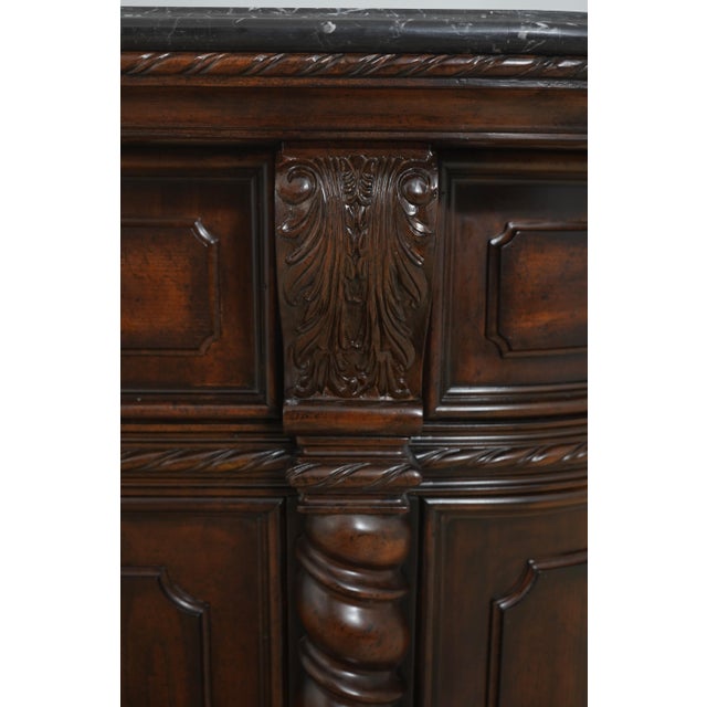 Marble Top Free-Standing Bar With Wine Rack For Sale - Image 14 of 18
