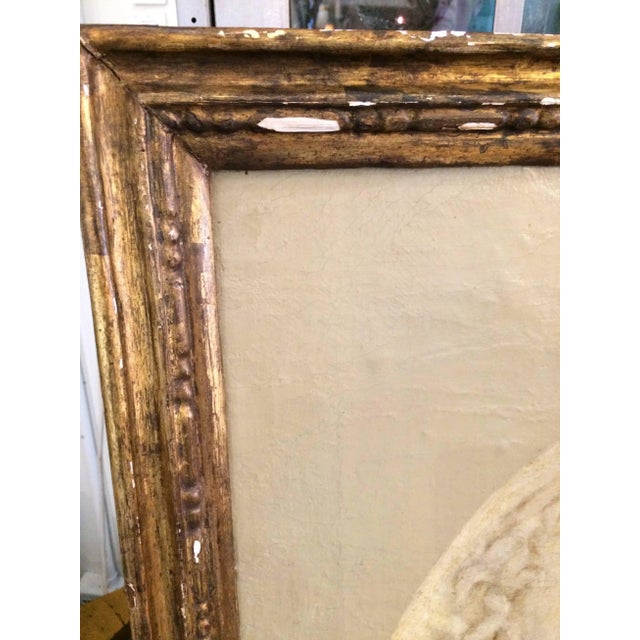 Mid 19th Century 1900s French Trompe l'Oeil Oil Painting of Putti in a Niche For Sale - Image 5 of 7