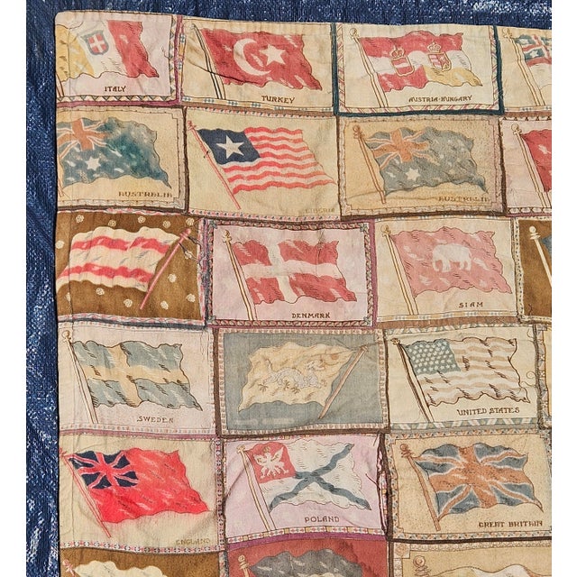 Rare Tobacco Flag Quilt For Sale - Image 4 of 18