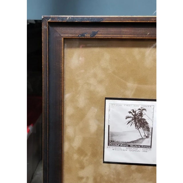 1950s Framed Set of Samoan Island Vintage Postcards For Sale - Image 5 of 8