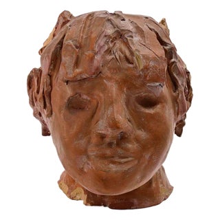 Sirio Pellegrini, Portrait Sculpture, 1960s, Terracotta For Sale