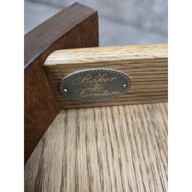 Vintage Baker Furniture Mahogany Drum Table For Sale - Image 9 of 9