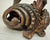 Metal Thick Antique Handmade Forged Copper Brutalist Candle Holder Centerpiece Pricket For Sale - Image 7 of 13