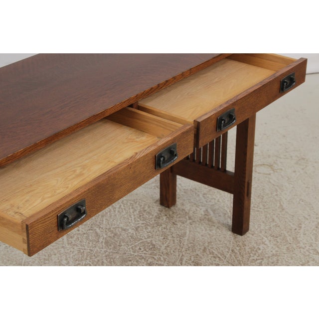 Stickley Mission Oak Console Hall or Sofa Table For Sale In Philadelphia - Image 6 of 17
