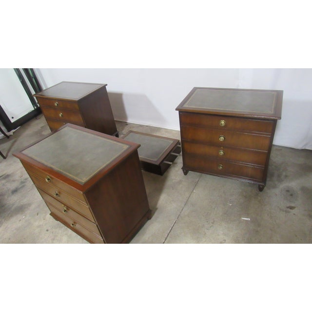 1980s Kittinger Four Piece Office Desk Set/File Chest Mahogany For Sale - Image 14 of 17