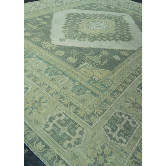 Black Turkish Oushak Antique Look Rug 11'11" x 16' #20052 For Sale - Image 8 of 8