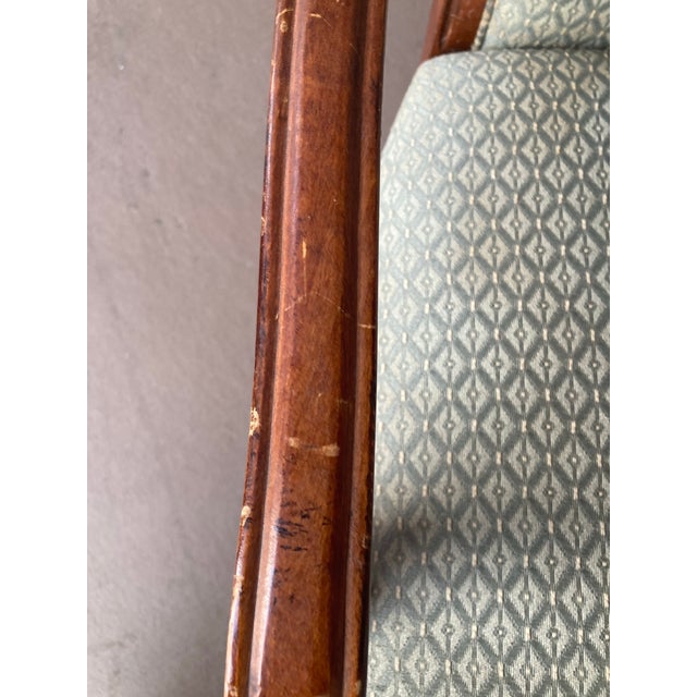 Late 20th Century Hickory White Dining Chairs in Sage Upholstery - Set of 6 For Sale In Atlanta - Image 6 of 12