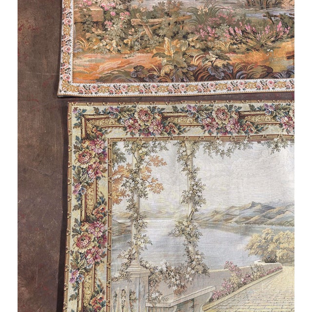 Late 20th Century Pair of Late 20th Century French Gobelins-Style Verdure Tapestry Panels For Sale - Image 5 of 18