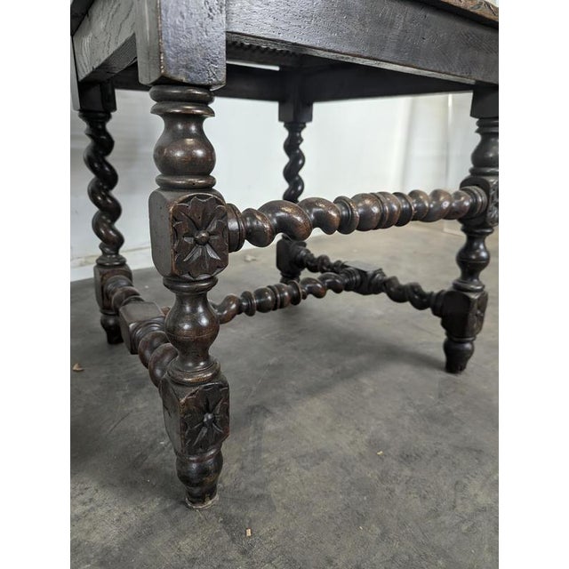 Louis XIII Style Chairs in Twisted Caned Oak, Set of 2, in Very Good conditions.