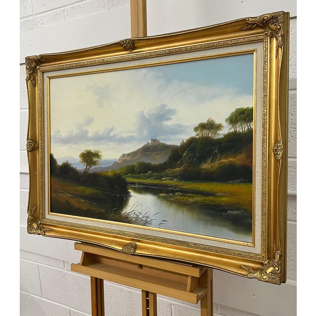 Mountain Lake in Spring Oil Painting of the Scottish Highlands by British Artist 1980 Circa For Sale - Image 16 of 18