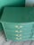 1970’s French Provincial Green Lacquered Dresser of Nine Drawers For Sale - Image 10 of 14