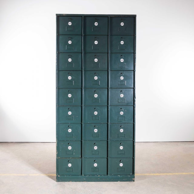 1920s French Industrial Metal Cabinet in Dark Green For Sale - Image 10 of 10