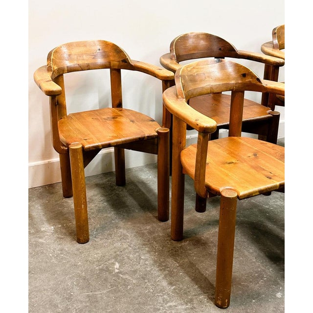 Vintage Pine Armchairs by Rudolf Steiner, Set of 6 For Sale - Image 4 of 14