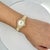 1980s Rolex Precision 22mm Diamond Bezel 18k Gold Watch For Sale - Image 9 of 9