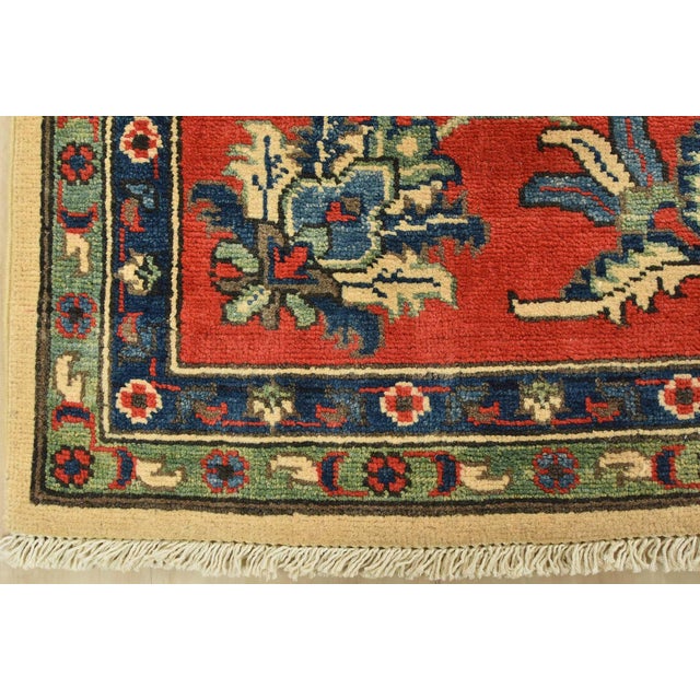 Kazak Rug 8′ X 9’11” Beige Wool Traditional Hand-Knotted Oriental Carpet For Sale - Image 12 of 15