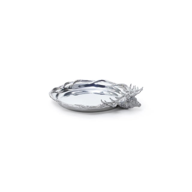 St. Anton Stag Head Pewter Wine Coaster For Sale - Image 4 of 4