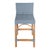Spritely Home Accent Furniture Serienna 24.5 in. Seat Height Rectangular Rattan Low Back Counter Stool, Baby Blue/ Natural Rattan Frame For Sale - Image 4 of 9