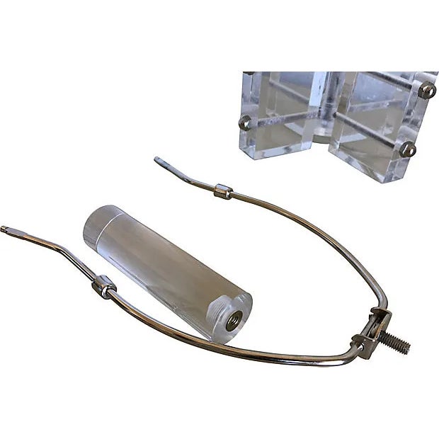 Oversize Lucite Palm Lamp & Shade by Astrolite For Sale - Image 10 of 10