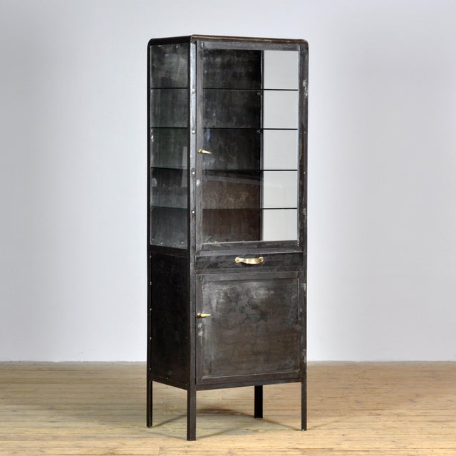 Polished Iron Medical Cabinet, 1950s For Sale - Image 13 of 13