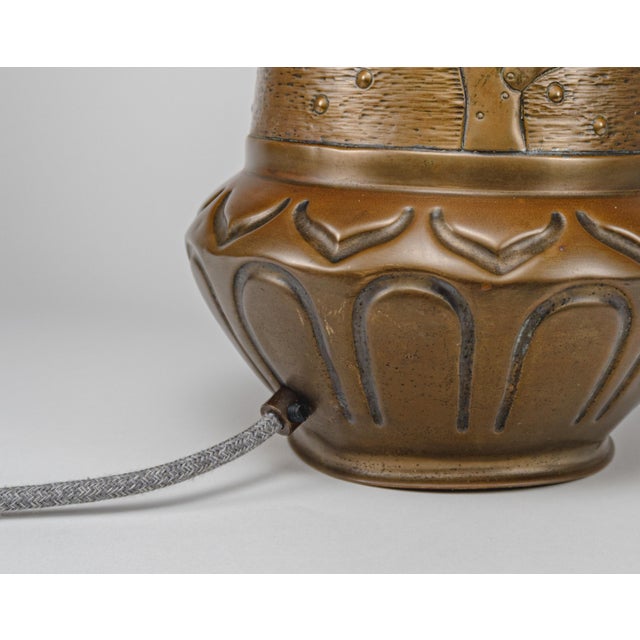 Antique Bronze Table Lamp with Coral Design from WMF, Germany, 1920s For Sale - Image 4 of 7