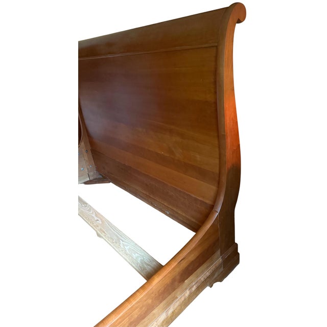 Stickley LaRochelle Queen Sleigh Bed; Solid Cherry; Stickley Marking; Discontinued; Highly Collectible For Sale In Washington DC - Image 6 of 15
