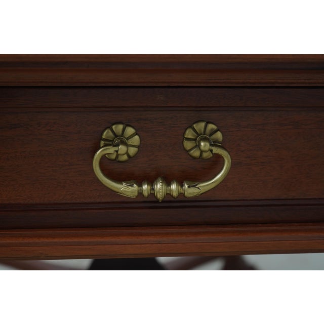 Brown Herter Brothers Victorian Restored Carved Library Desk For Sale - Image 8 of 18