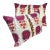 Suzani Fuchsia Daisy Pattern Lumbar Pillows by St Frank - Down Fill - Pair For Sale