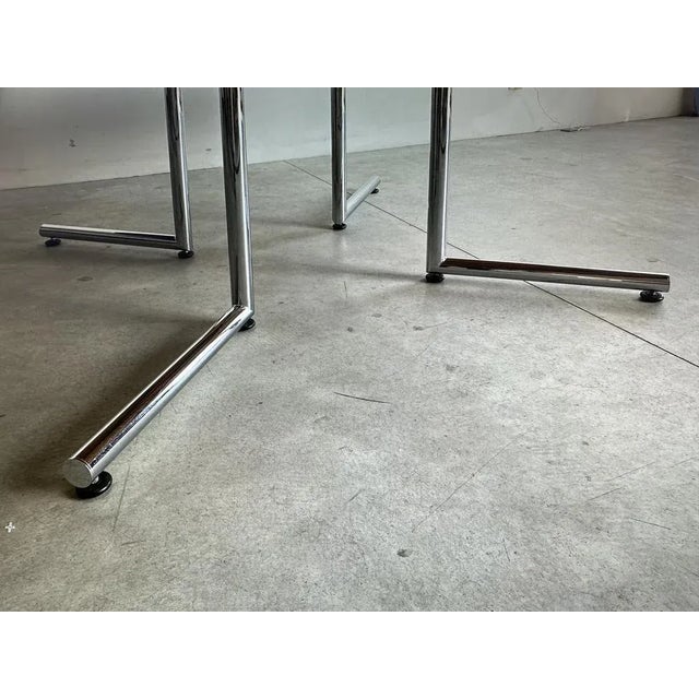 1970s Vintage Table in Steel and Wood, 1970 For Sale - Image 5 of 7