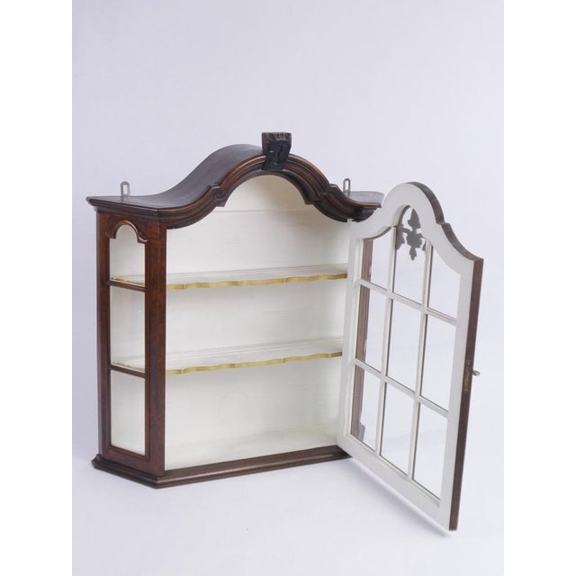 Vintage Wooden Wall Cabinet with Glass Door, 1960s For Sale - Image 6 of 9