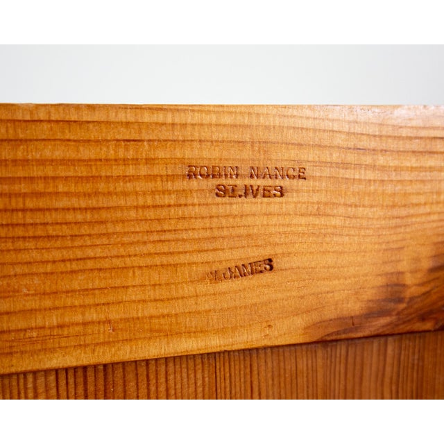 Contemporary Mid-Century Modern Refectory Pine Dining Table in Blonde by Trestle R. Nance, 1960s For Sale - Image 3 of 18